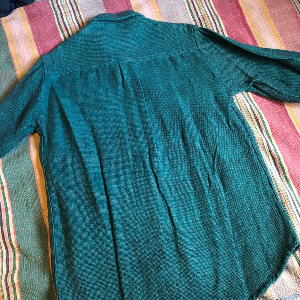 Men’s Cotton Nepalese Button-Down Shirt, Large - Picture 6 of 8